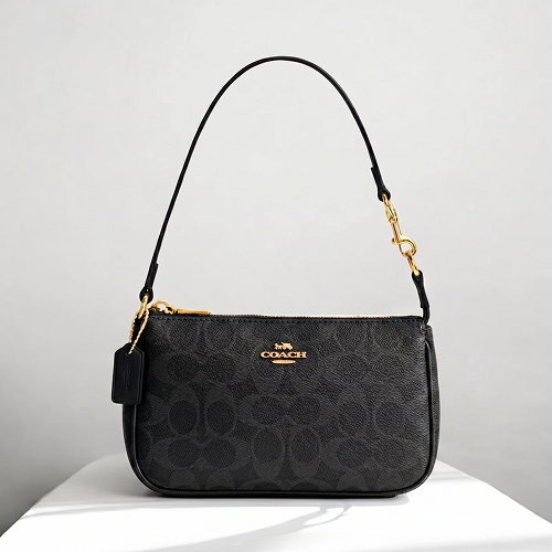 Coach Teri Shoulder Bag In Signature Canvas Authentic NWT Glacier