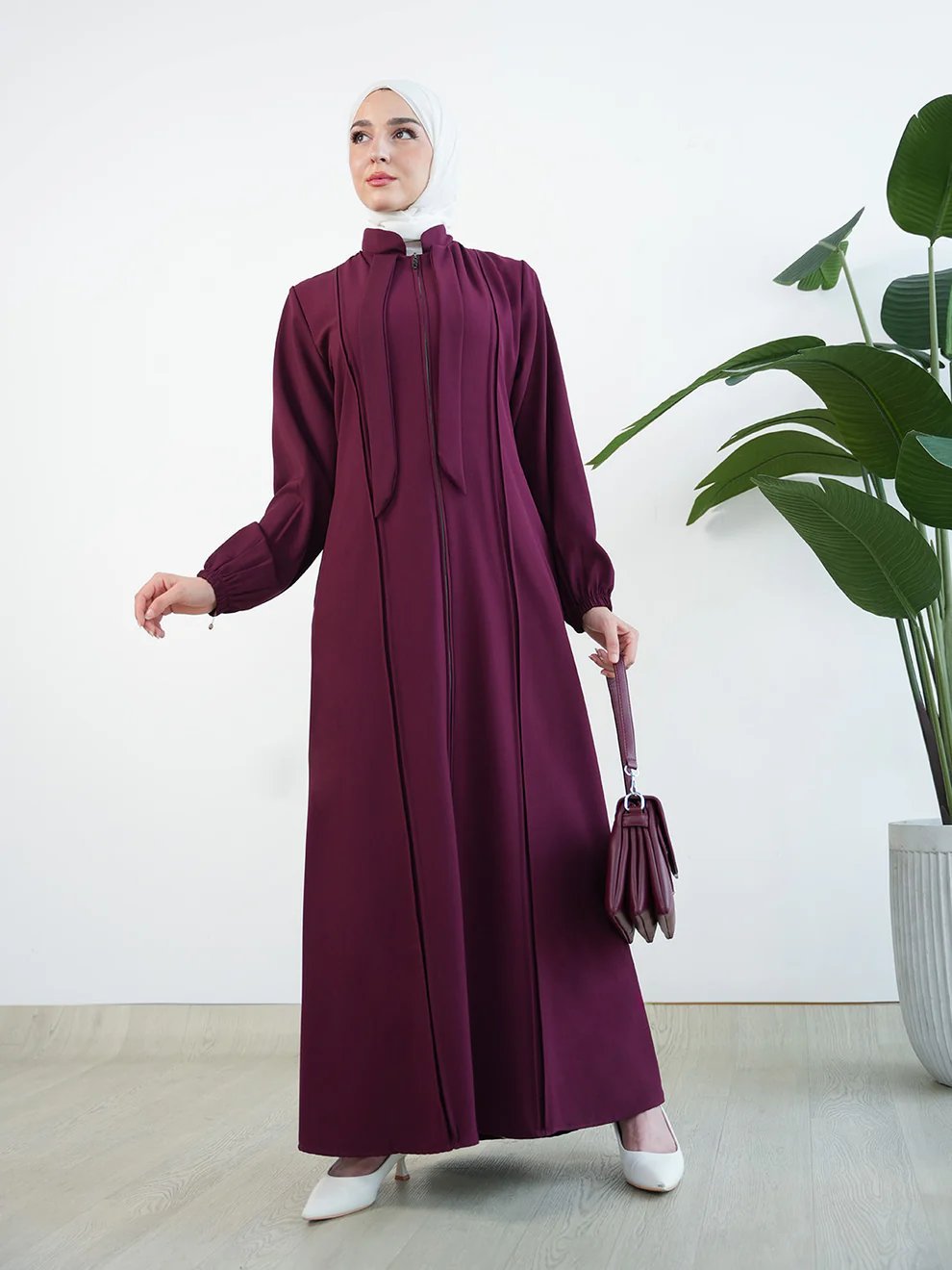 جلباب لمسة أناقة بسحاب أمامي