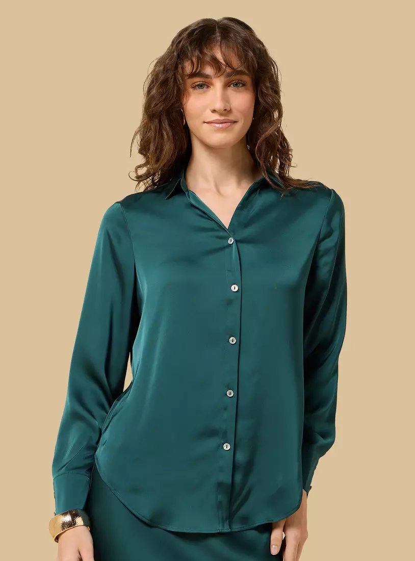 قميص ساتان فضفاض